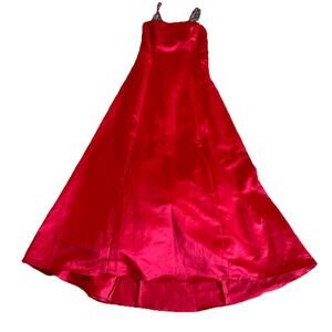 Vtg Blondie Nites Y2K Whimsical Fairy Whimsy Goth Dress Sz 9/10 Prom Red